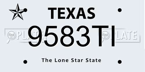 9583TI Texas License Plate