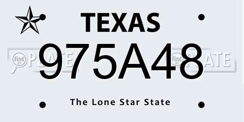 975A48 Texas License Plate