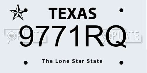 9771RQ Texas License Plate