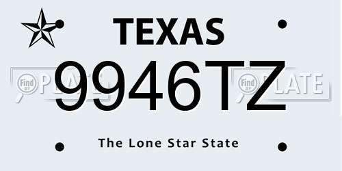 9946TZ Texas License Plate