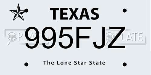 995FJZ Texas License Plate