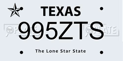 995ZTS Texas License Plate