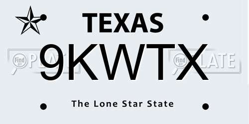 9KWTX Texas License Plate