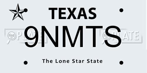 9NMTS Texas License Plate