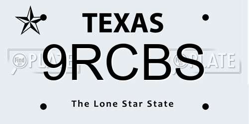 9RCBS Texas License Plate