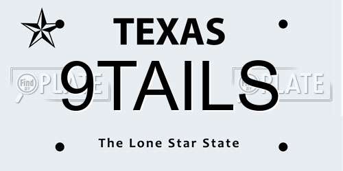9TAILS Texas License Plate