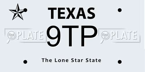 9TP Texas License Plate
