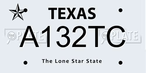 A132TC Texas License Plate