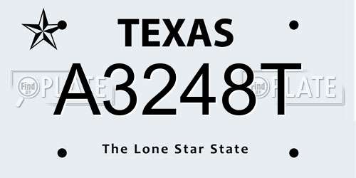 A3248T Texas License Plate
