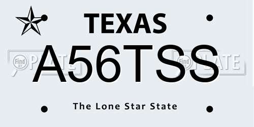 A56TSS Texas License Plate