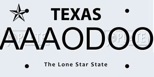 AAAODOO Texas License Plate