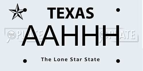 AAHHH Texas License Plate