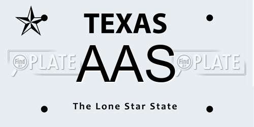 AAS Texas License Plate