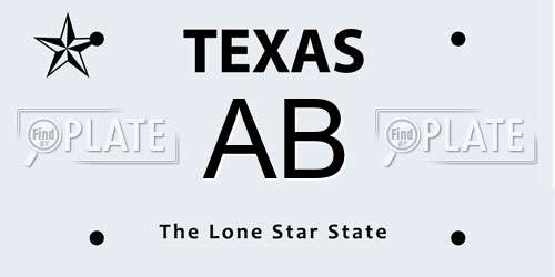 AB Texas License Plate