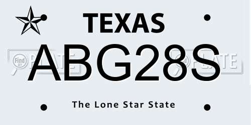 ABG28S Texas License Plate