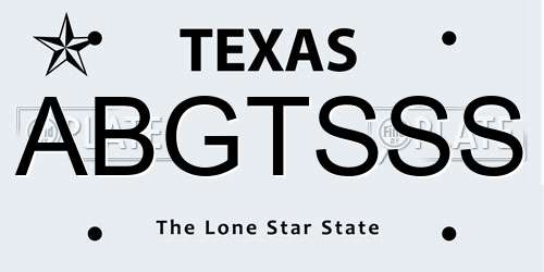 ABGTSSS Texas License Plate