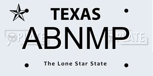 ABNMP Texas License Plate
