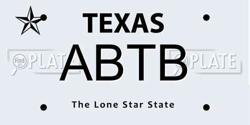 ABTB Texas License Plate