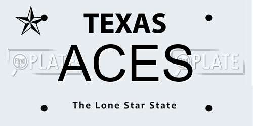 ACES Texas License Plate