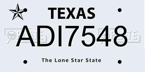 ADI7548 Texas License Plate