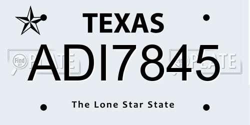 ADI7845 Texas License Plate