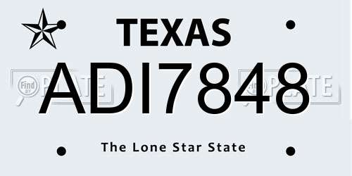ADI7848 Texas License Plate