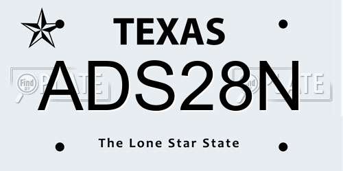ADS28N Texas License Plate