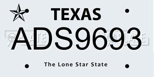ADS9693 Texas License Plate