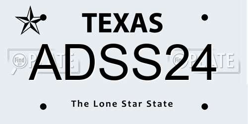 ADSS24 Texas License Plate