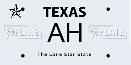 AH Texas License Plate