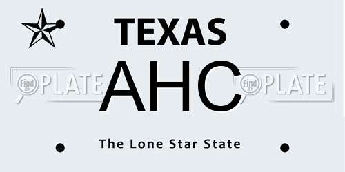 AHC Texas License Plate