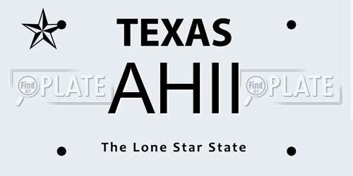 AHII Texas License Plate