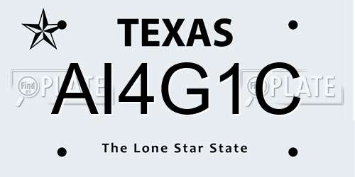 AI4G1C Texas License Plate