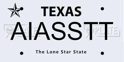 AIASSTT Texas License Plate
