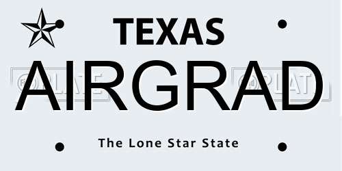AIRGRAD Texas License Plate