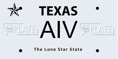 AIV Texas License Plate