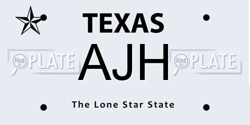 AJH Texas License Plate