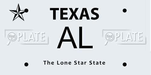AL Texas License Plate