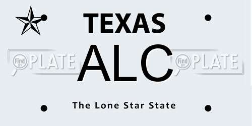 ALC Texas License Plate