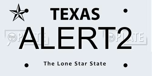 ALERT2 Texas License Plate