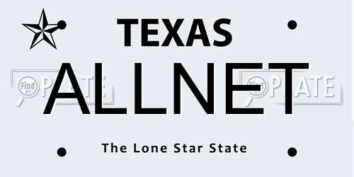 ALLNET Texas License Plate