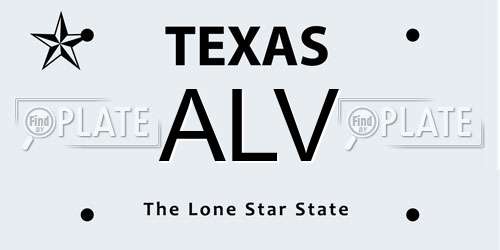 ALV Texas License Plate