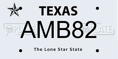AMB82 Texas License Plate