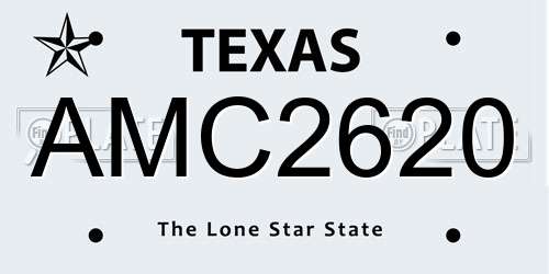 AMC2620 Texas License Plate