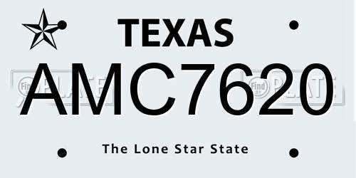 AMC7620 Texas License Plate