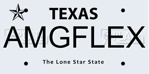 AMGFLEX Texas License Plate