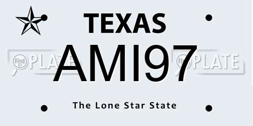 AMI97 Texas License Plate