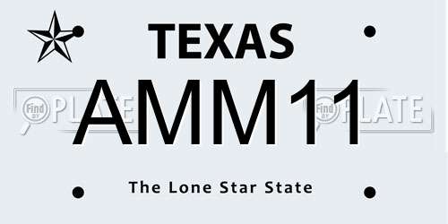 AMM11 Texas License Plate