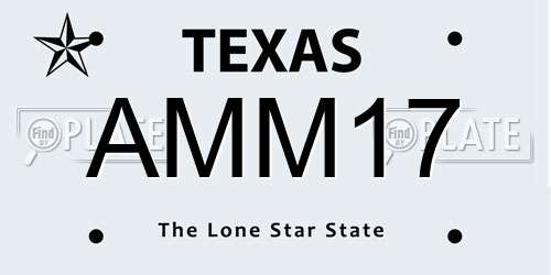 AMM17 Texas License Plate
