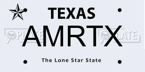 AMRTX Texas License Plate